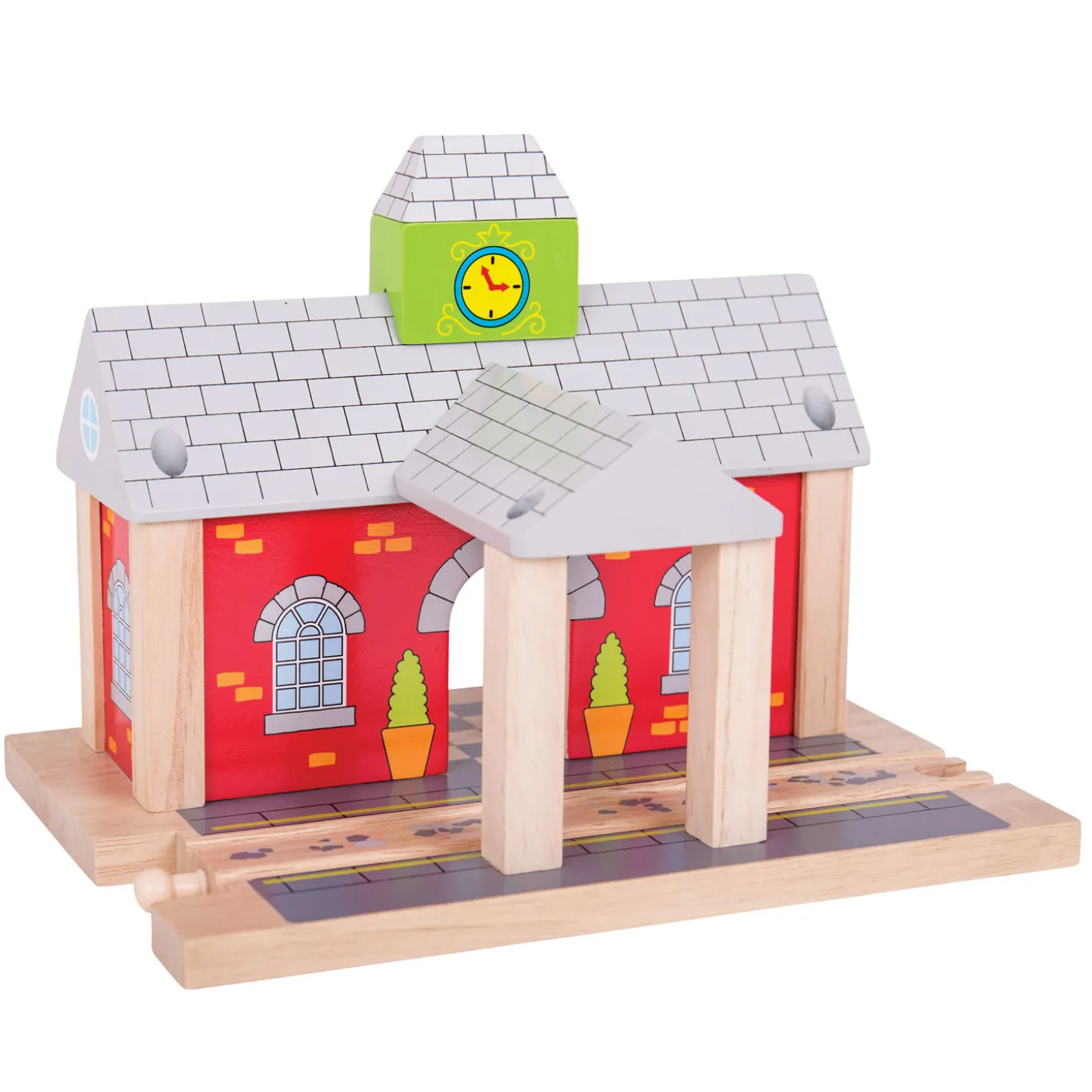 Bigjigs Houten Rails - Spoorwegstation