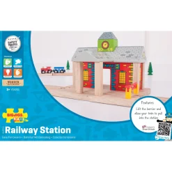 Bigjigs Houten Rails - Spoorwegstation