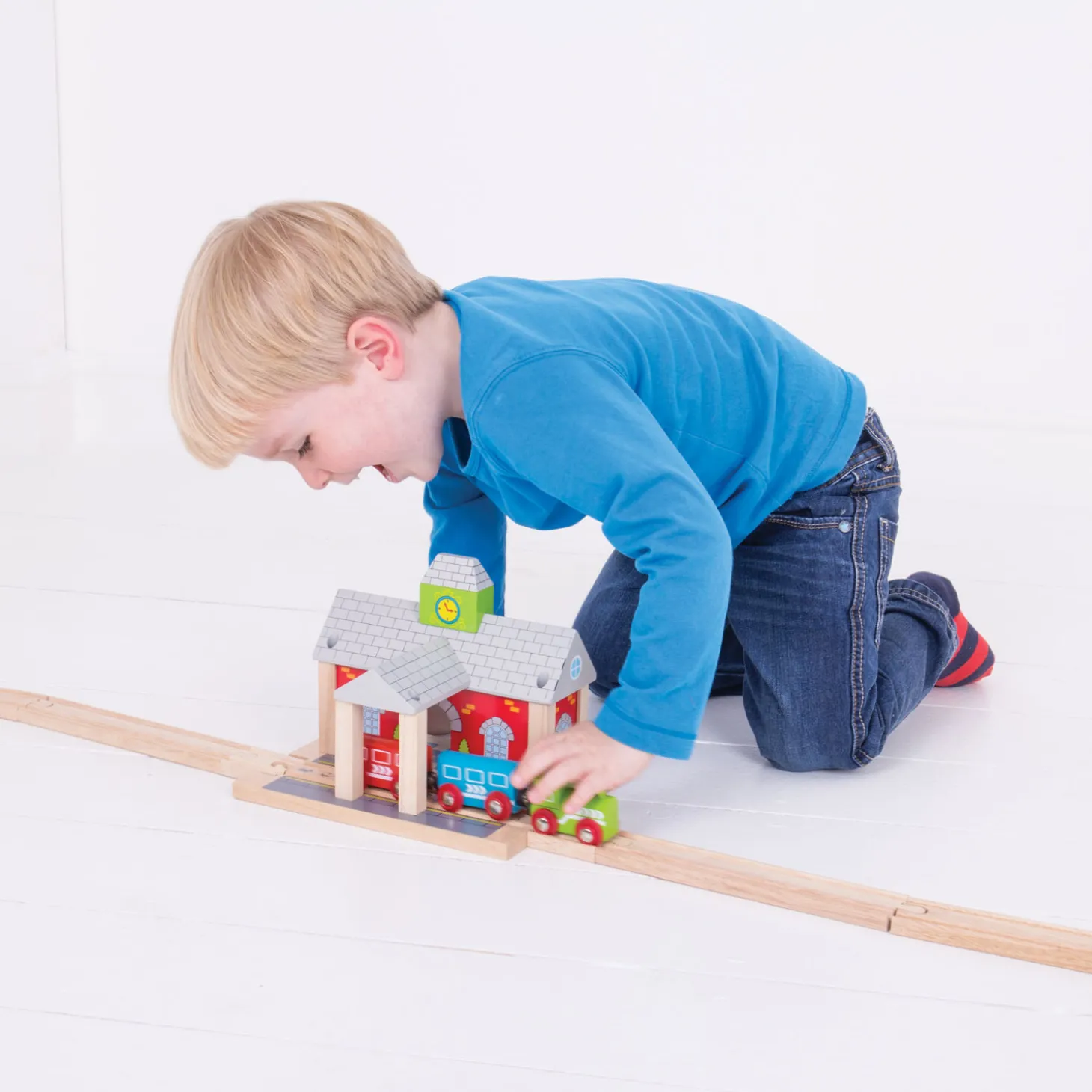 Bigjigs Houten Rails - Spoorwegstation