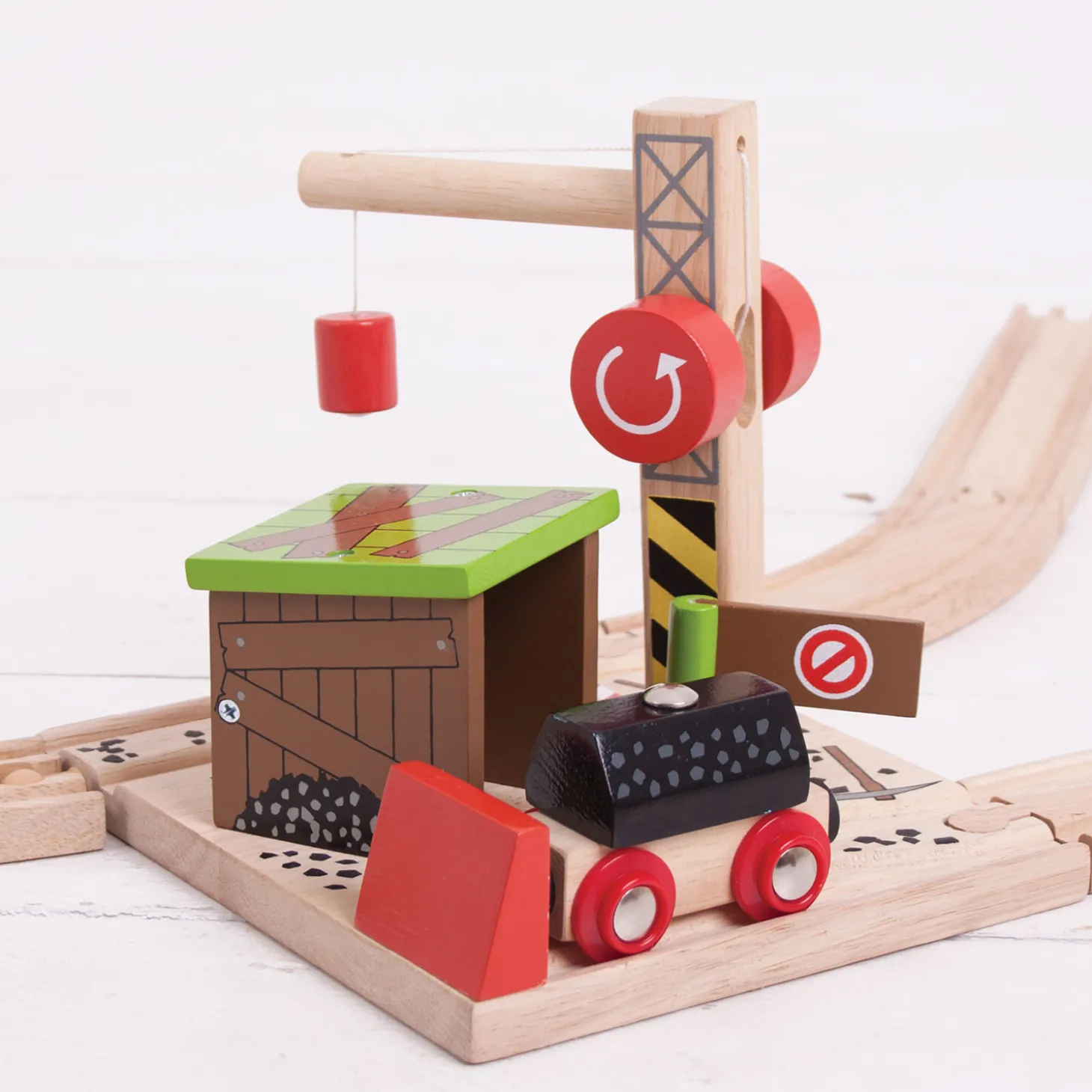 Bigjigs Houten Rails - Steenkool Mijn