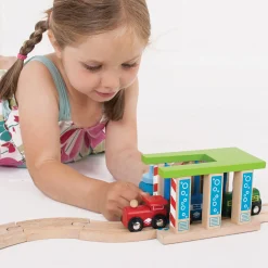 Bigjigs Houten Rails - Wasstraat voor Treinen