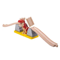 Bigjigs Houten Rails Barstende Brug T-Rex Dino, 7dlg.