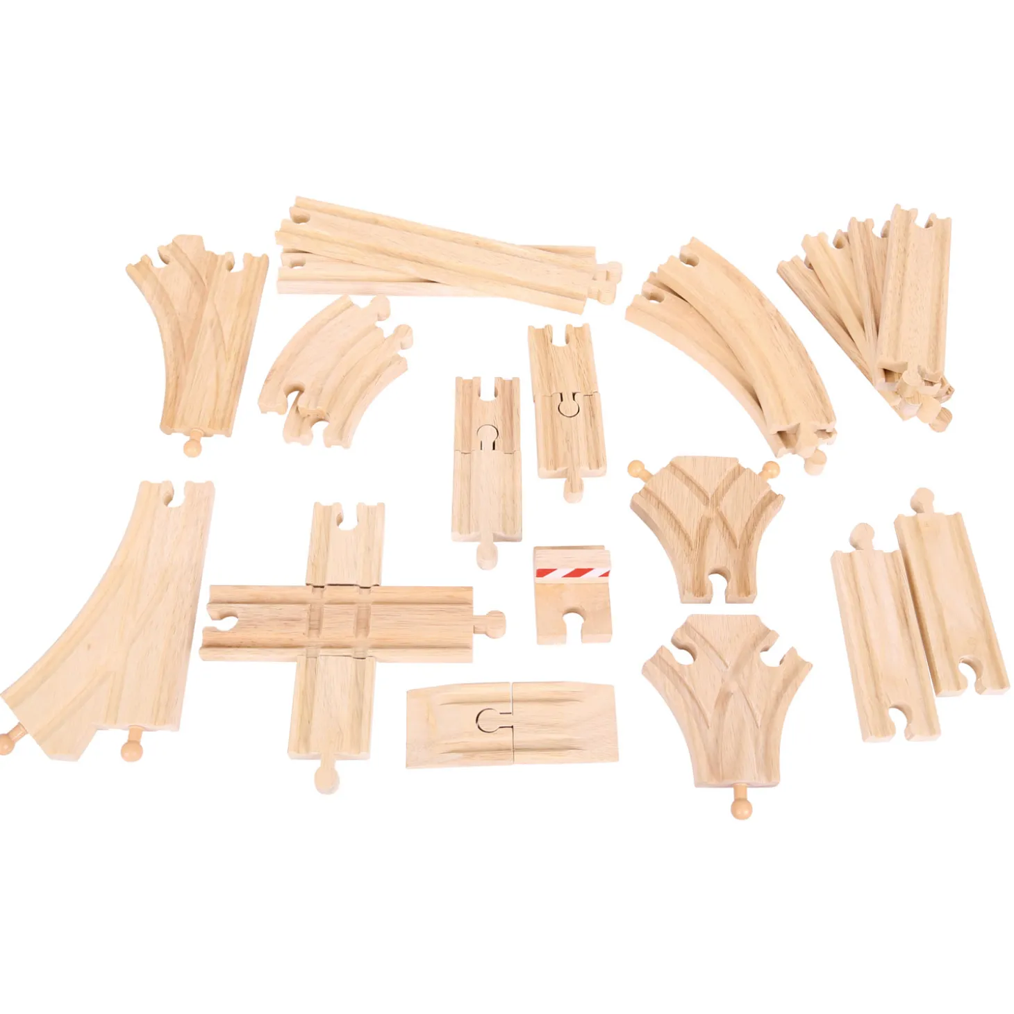 Bigjigs Houten Rails Uitbreidingsset, 25dlg.
