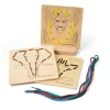 Bigjigs Houten Rijgpuzzel op Nummer - Jungle, 8dlg.