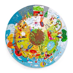 Bigjigs Houten Seizoenen Vloerpuzzel Rond, 50st.