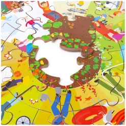 Bigjigs Houten Seizoenen Vloerpuzzel Rond, 50st.