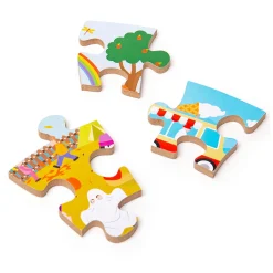 Bigjigs Houten Seizoenen Vloerpuzzel Rond, 50st.