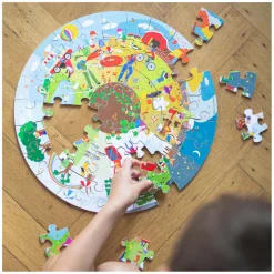 Bigjigs Houten Seizoenen Vloerpuzzel Rond, 50st.