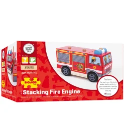 Bigjigs Houten Stapelspel Brandweerwagen