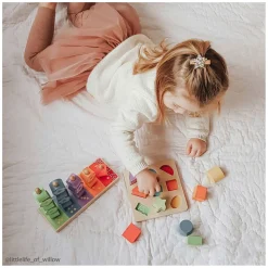 Bigjigs Houten Stapelspel Bloemen, 16dlg.