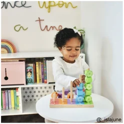 Bigjigs Houten Stapelspel Bloemen, 16dlg.