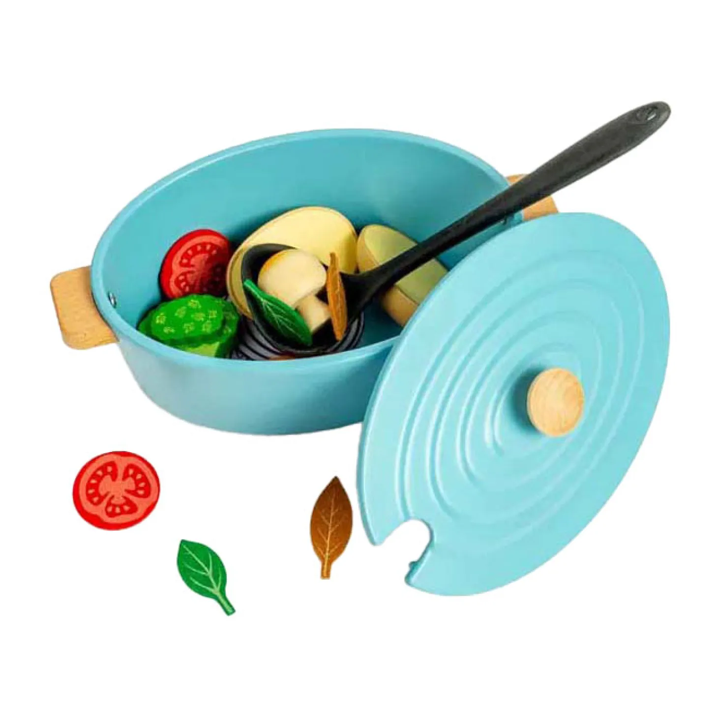 Bigjigs Houten Stoofpannen Speelset, 17dlg.