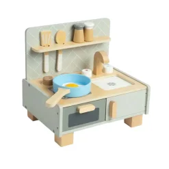 Bigjigs Houten Tafelbladkeukentje, 7dlg.