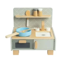Bigjigs Houten Tafelbladkeukentje, 7dlg.