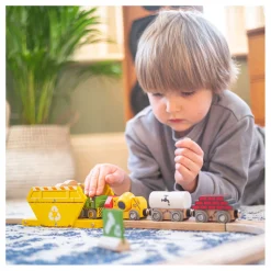 Bigjigs Houten Trein Constructie  met Lading