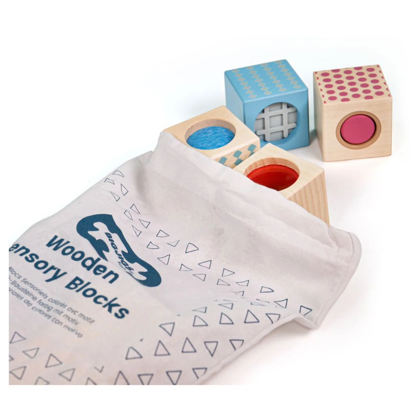 Bigjigs Houten Zintuigen Bouwblokken