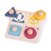 Bigjigs Noppenpuzzel Bosdieren - FSC 100%