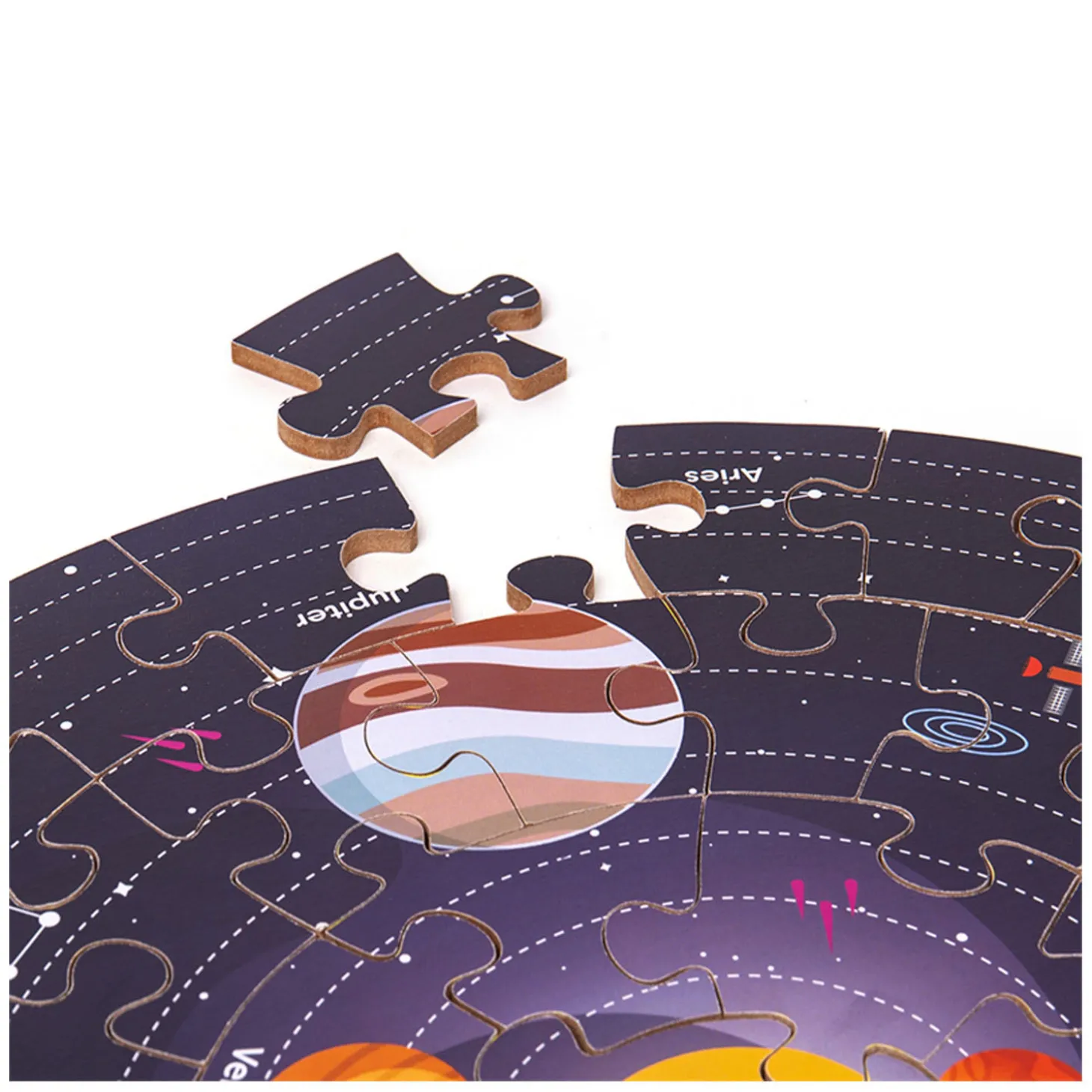 Bigjigs Vloerpuzzel Zonnestelsel Rond, 39cm