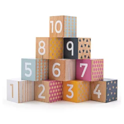 Bigjjigs Houten Blokken met Getallen, 100% FSC