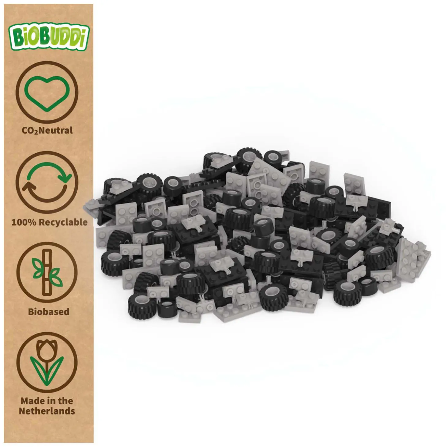 BiOBUDDi Education Small Bouwblokken - Wielen en Assen