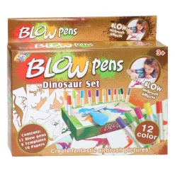 Blaaspennenset met Pompje Dinosaurus