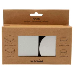 Blikjes Cirkel en Vierkant - 4st.