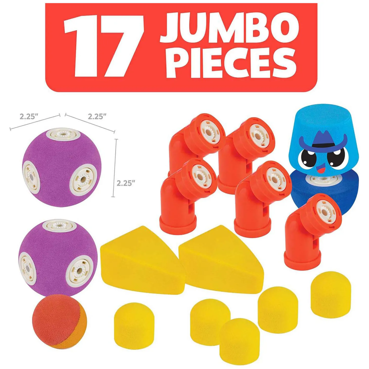 Blockaroo Magnetische Foam Blokken Dieren, 17dlg.