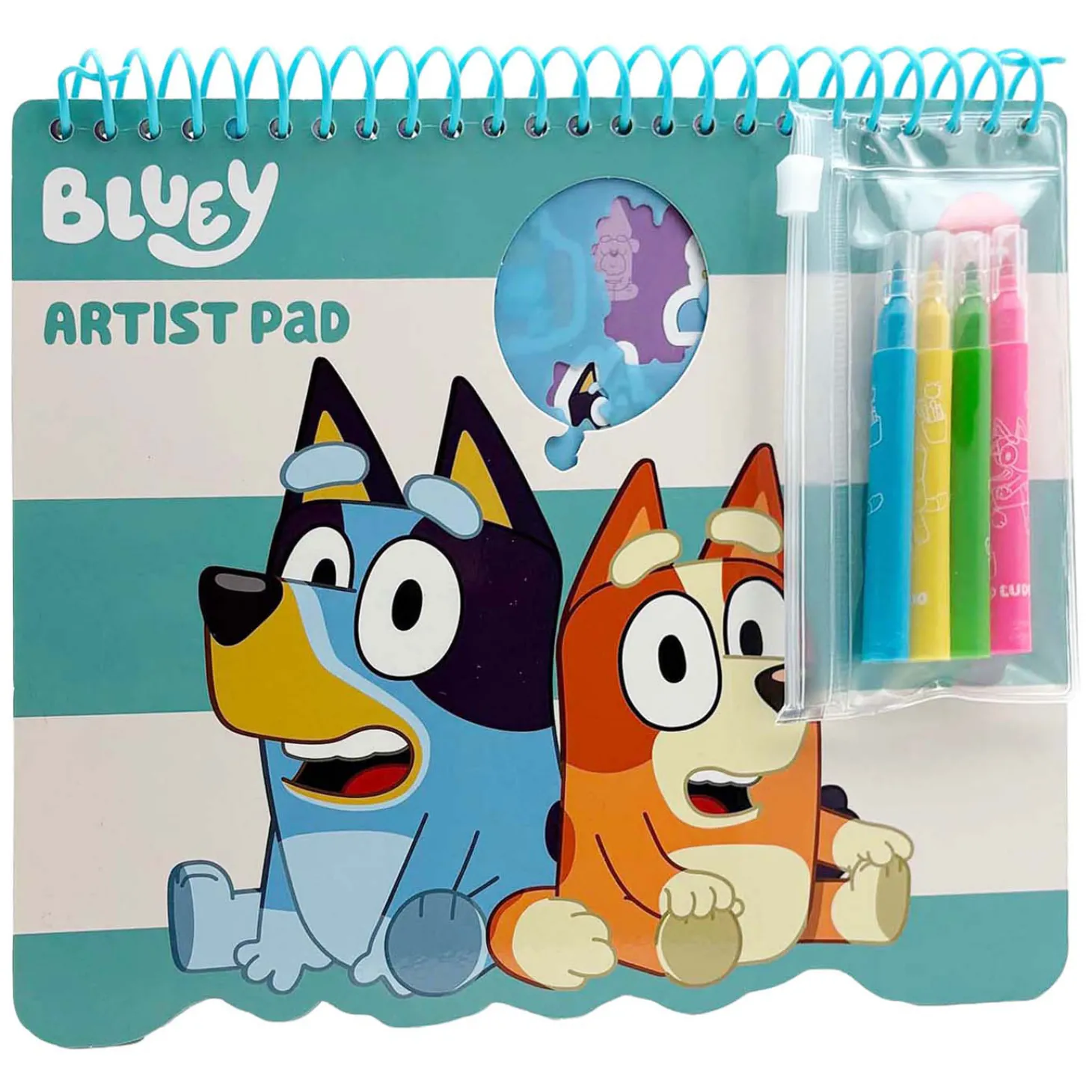 Bluey Kleurblok met Stencils en Sjablonen