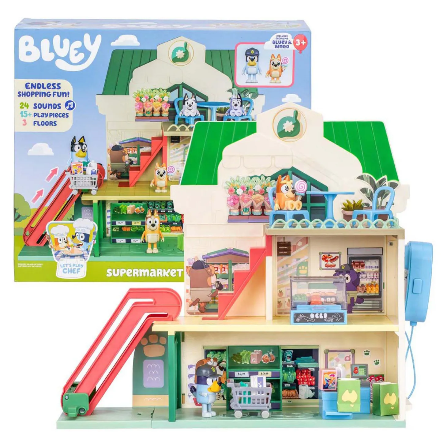 Bluey Lets Play Chef - Supermarkt Speelset