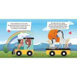 Boek en Puzzeltrein Babydieren