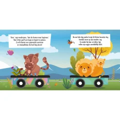 Boek en Puzzeltrein Babydieren