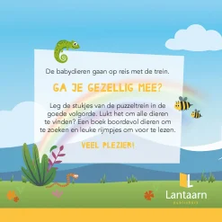 Boek en Puzzeltrein Babydieren
