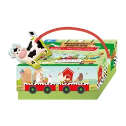Boek en Puzzeltrein Boerderijdieren