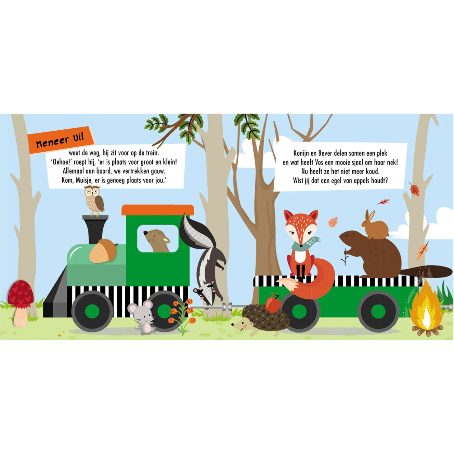 Boek en Puzzeltrein Bosdieren