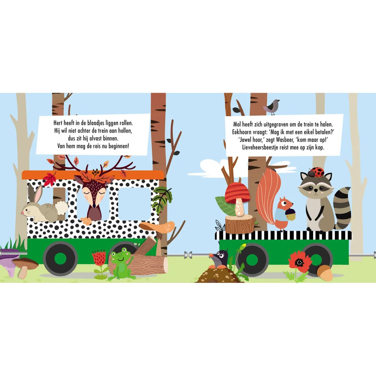 Boek en Puzzeltrein Bosdieren