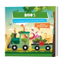 Boek en Puzzeltrein Dino's