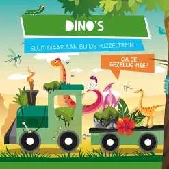Boek en Puzzeltrein Dino's