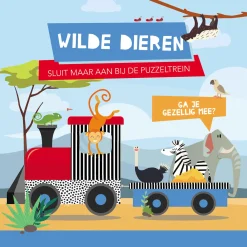 Boek en Puzzeltrein Wilde Dieren