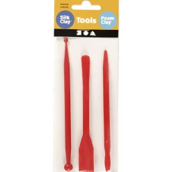 Boetseergereedschap Rood, 3st.