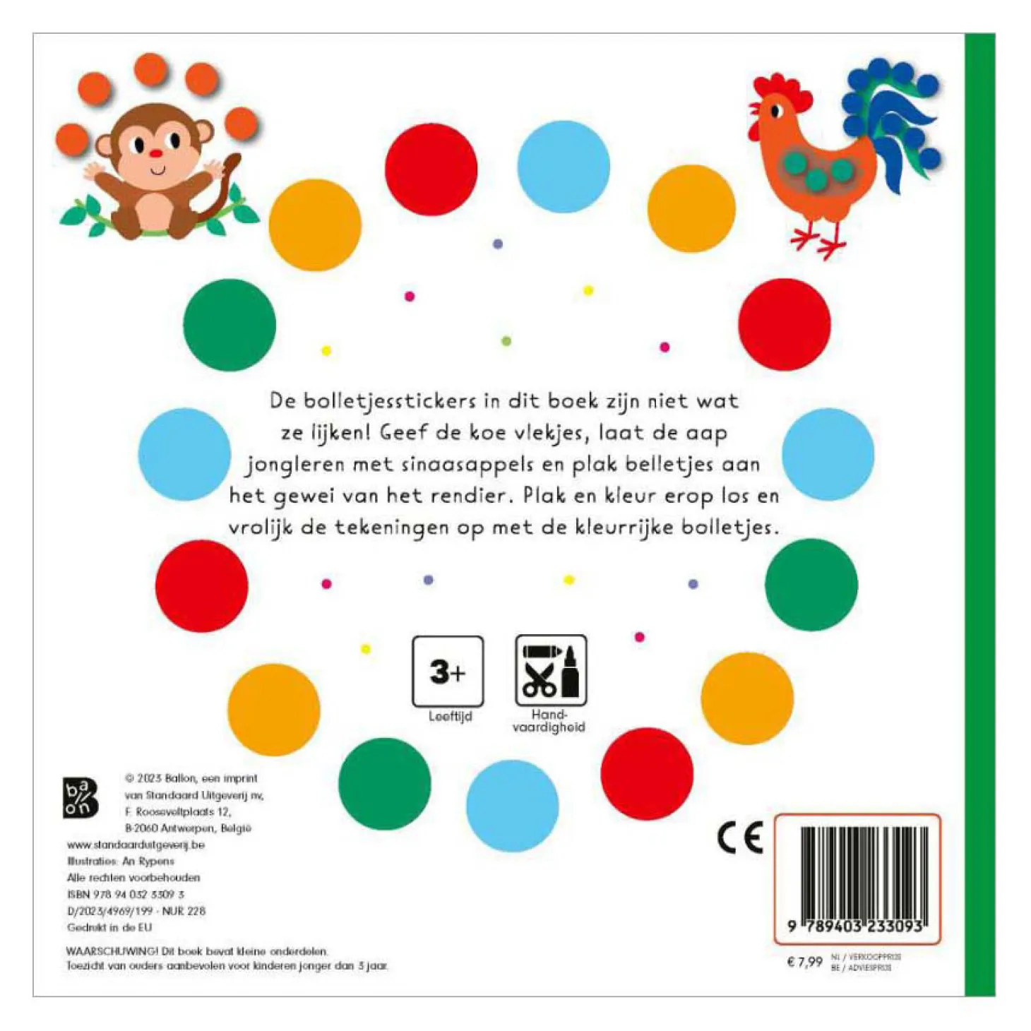 Bolletjes Stickerboek Allemaal diertjes!