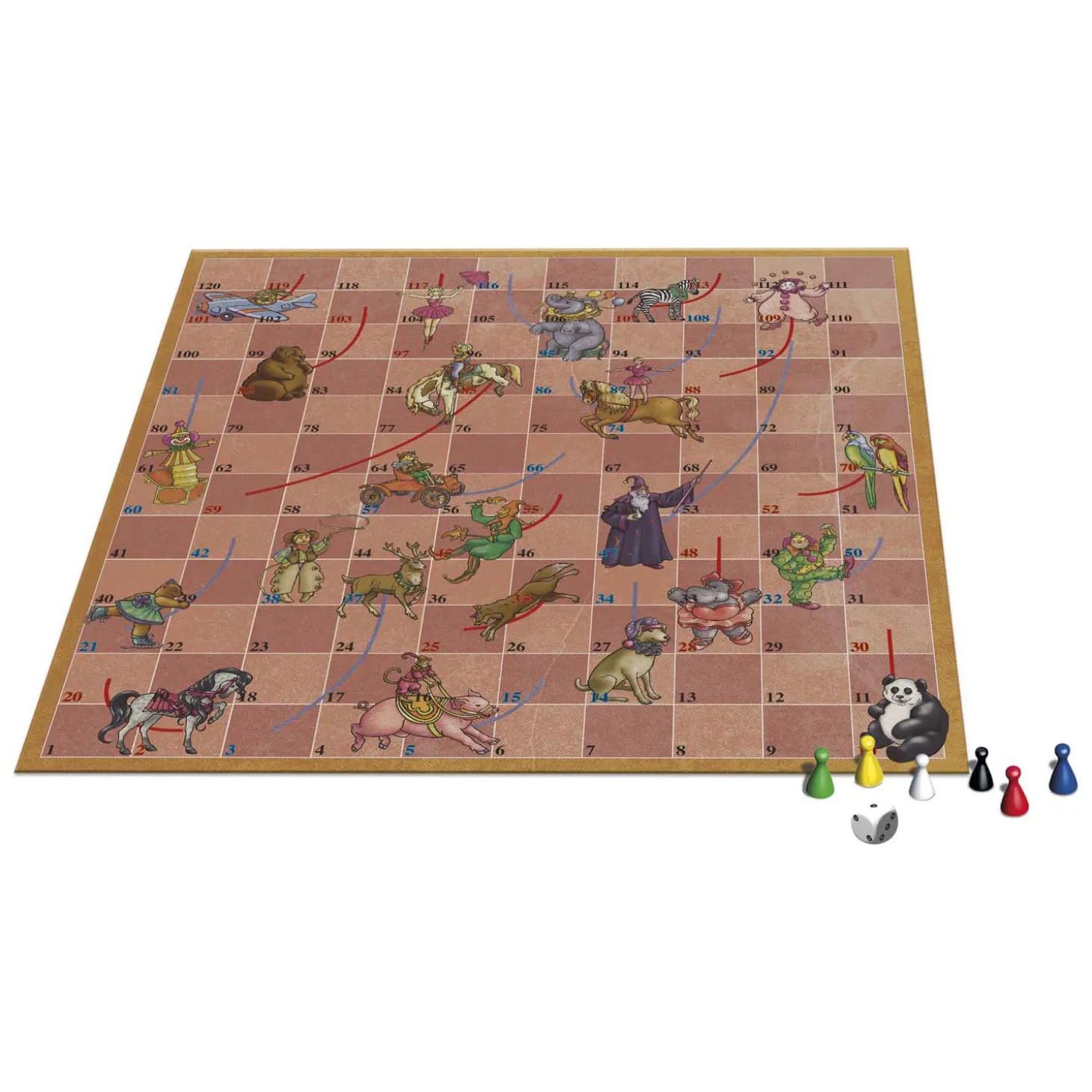 Bordspel Spellen van toen -Circus/Slangen en Ladders