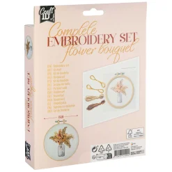 Borduurset Vaas met Bloemen