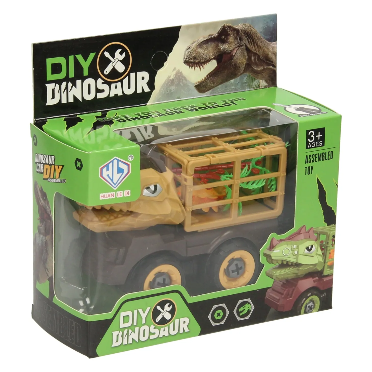 Bouw Auto Dino met Kooi