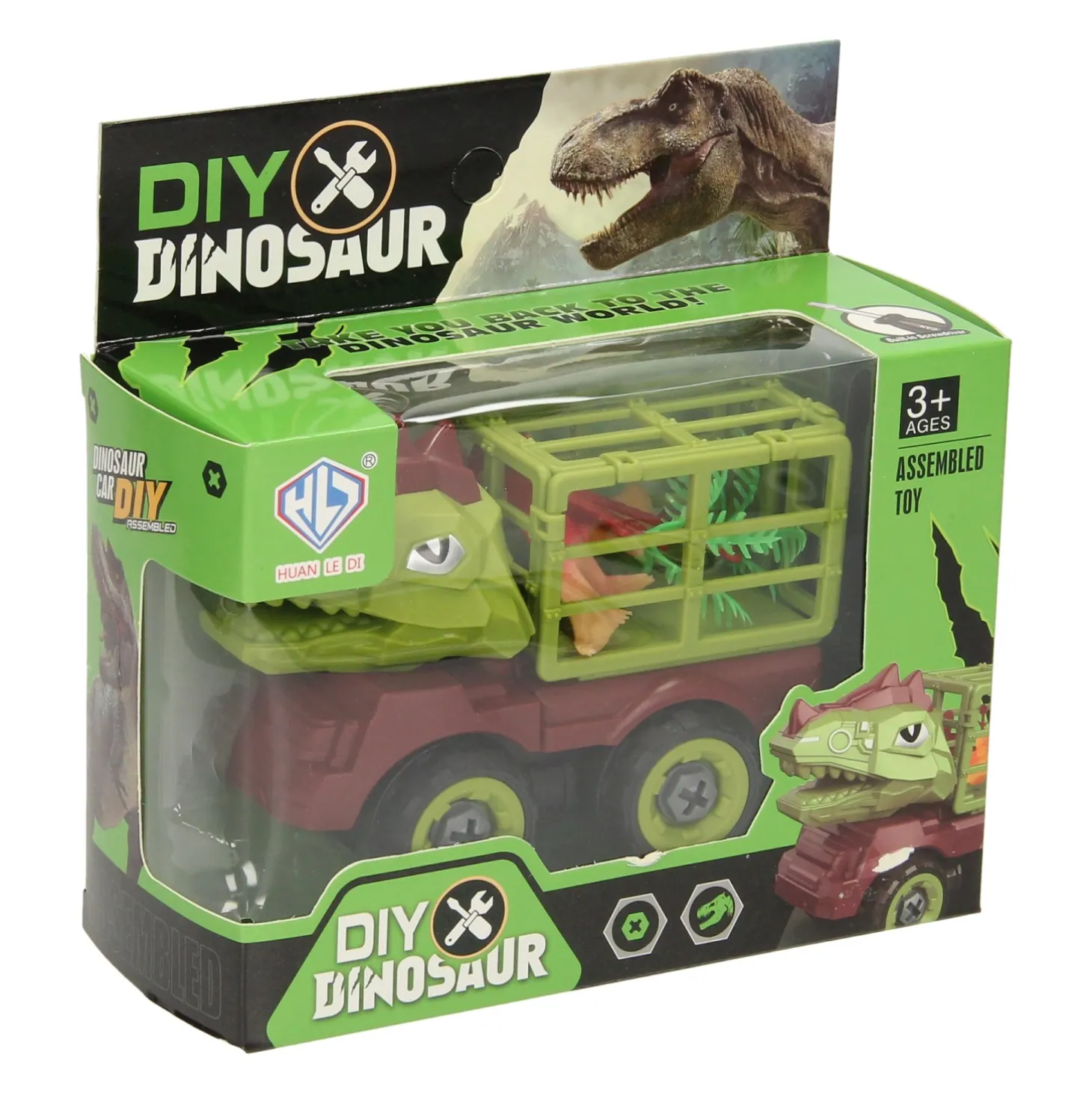 Bouw Auto Dino met Kooi