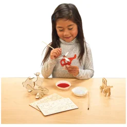 Bouwpakketje Houten 3D Voertuigen, Set van 4