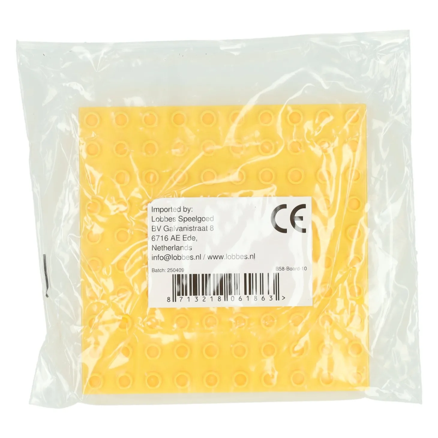 Bouwplaat Geel - 16x16cm