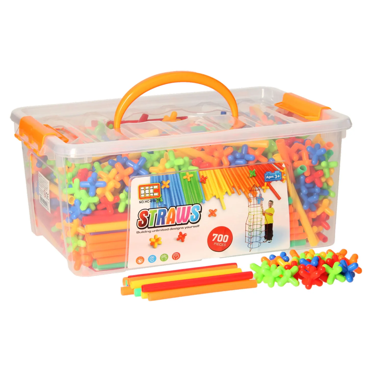 Bouwrietjes in Opbergbox, 700dlg.