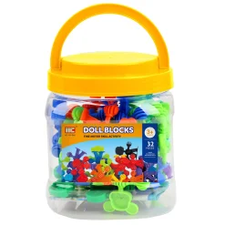 Bouwset Dierenvormpjes in Opbergbox, 32dlg.