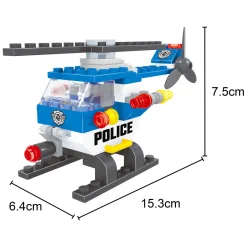 Bouwset Politie Helicopter - 68 dlg.
