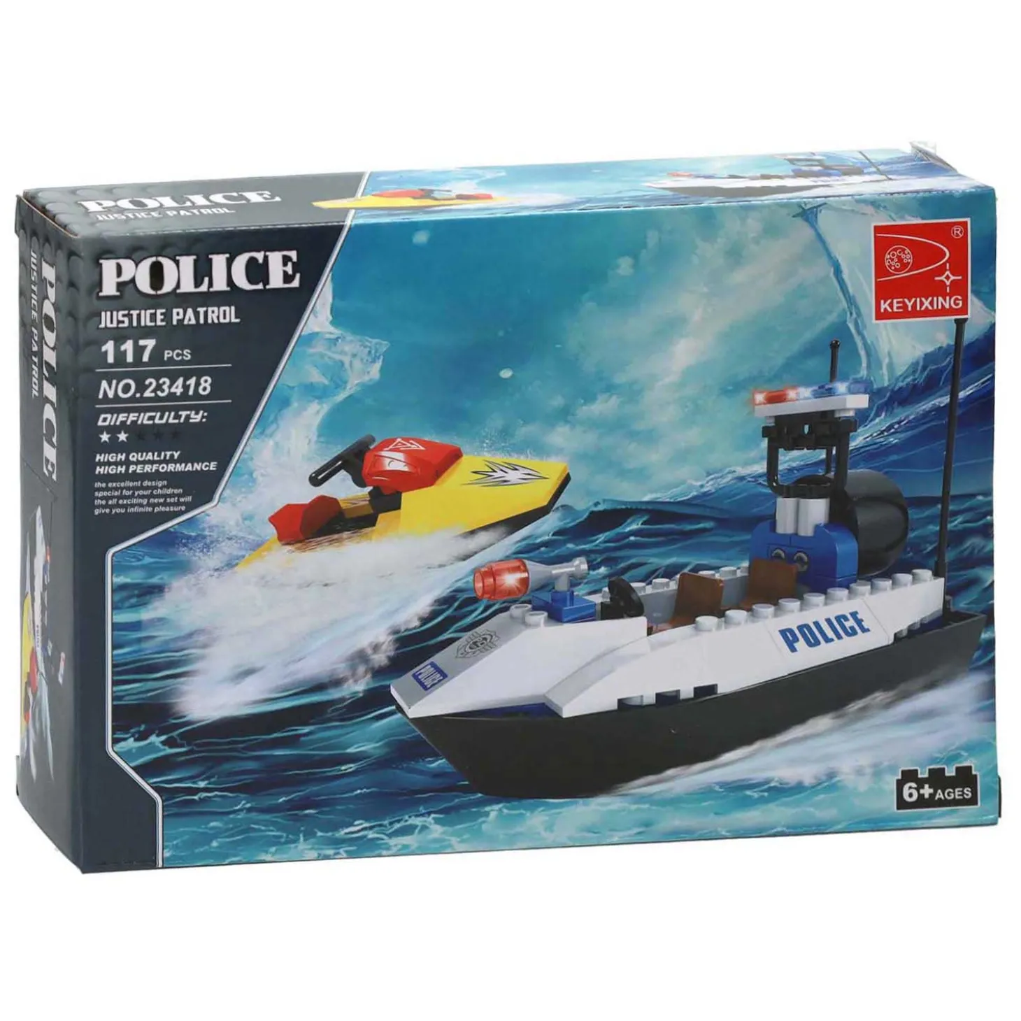 Bouwset Politie Patrouille Boot - 117dlg.